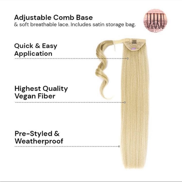 26" extra long and straight ponytail - Picture 4 of 9